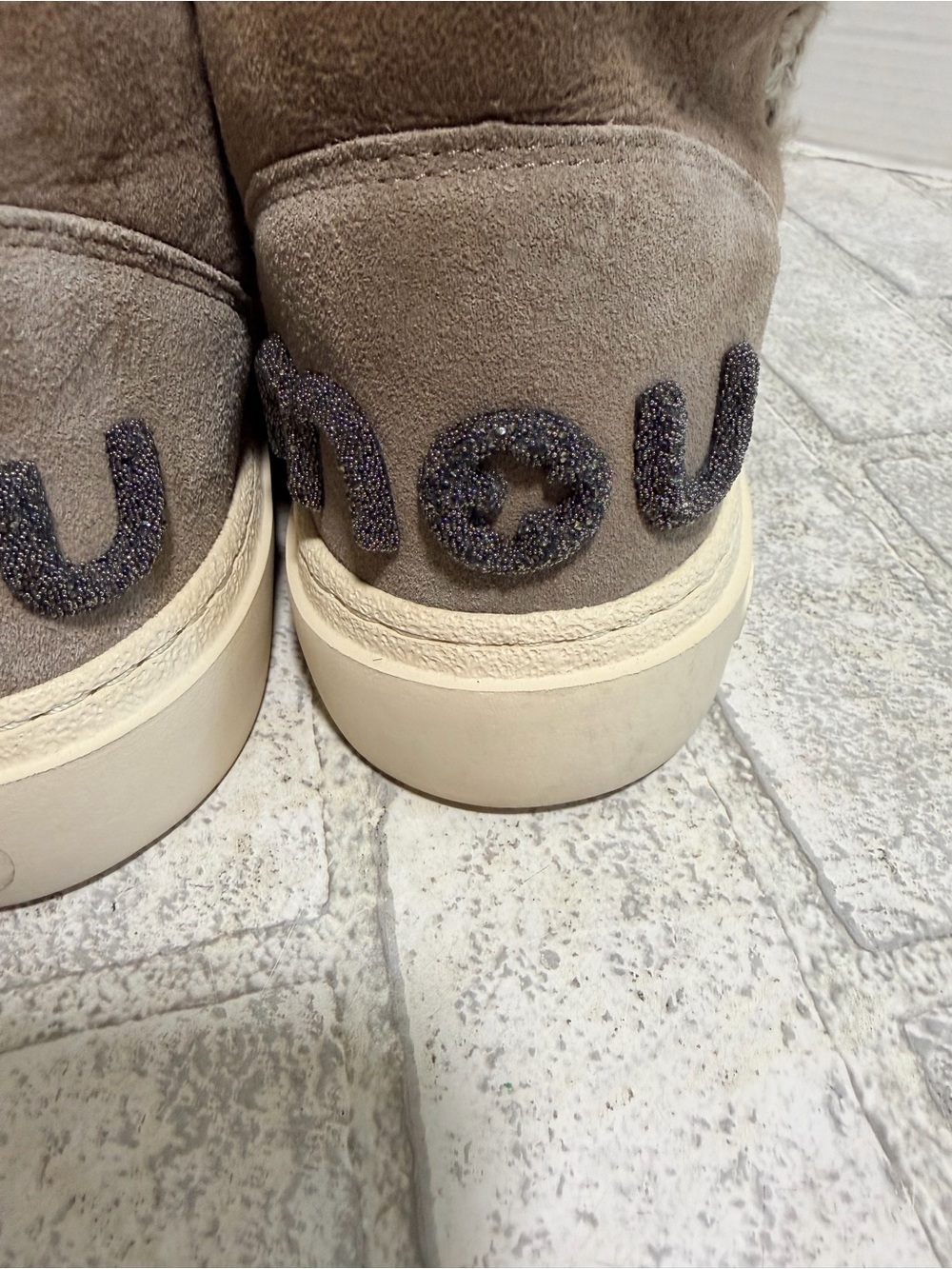 Eskimo shearling lined bootie Bold Glitter Logo size 39 - Picture 7 of 13